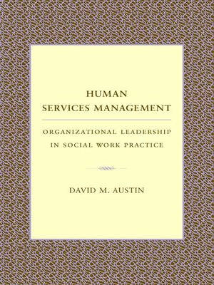 cover image of Human Services Management